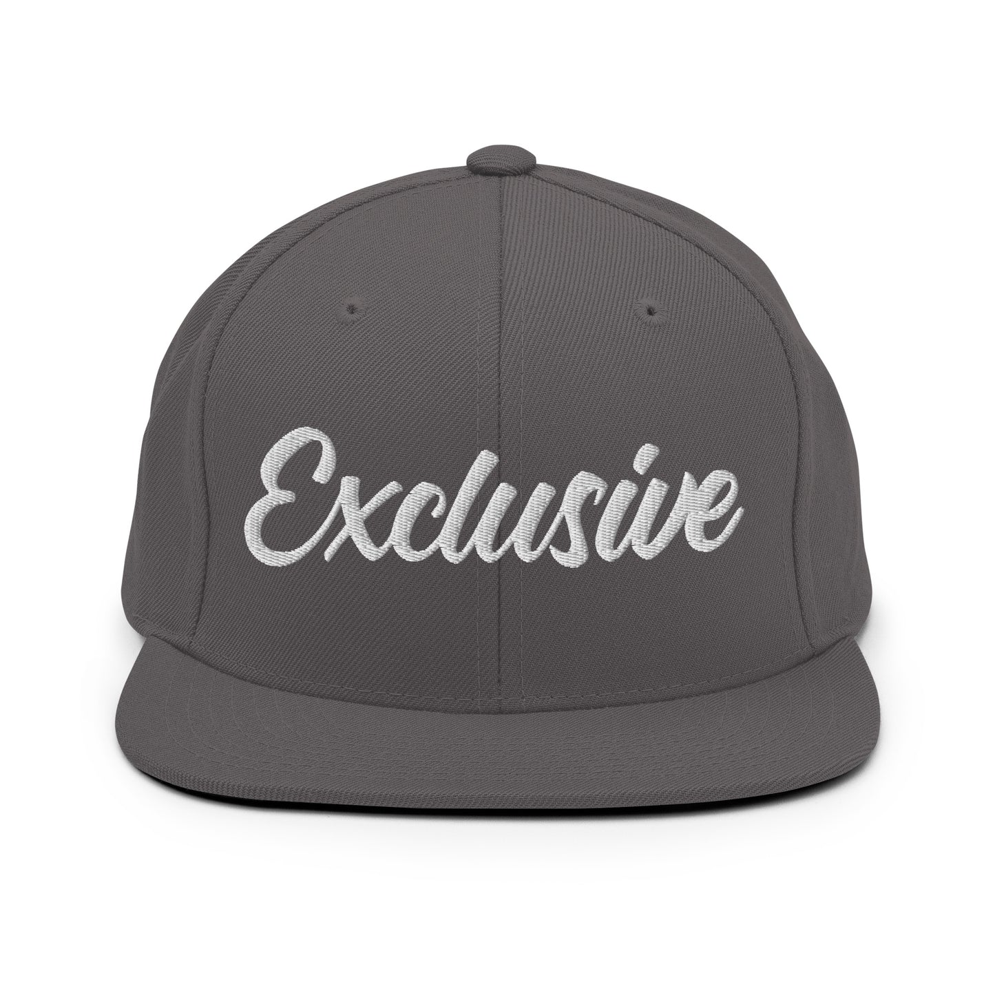 White Embroidered Exclusive Snapback Hat