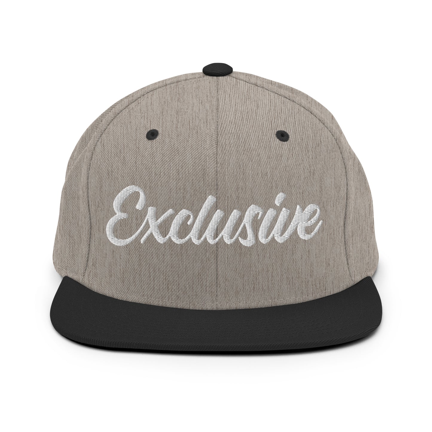 White Embroidered Exclusive Snapback Hat