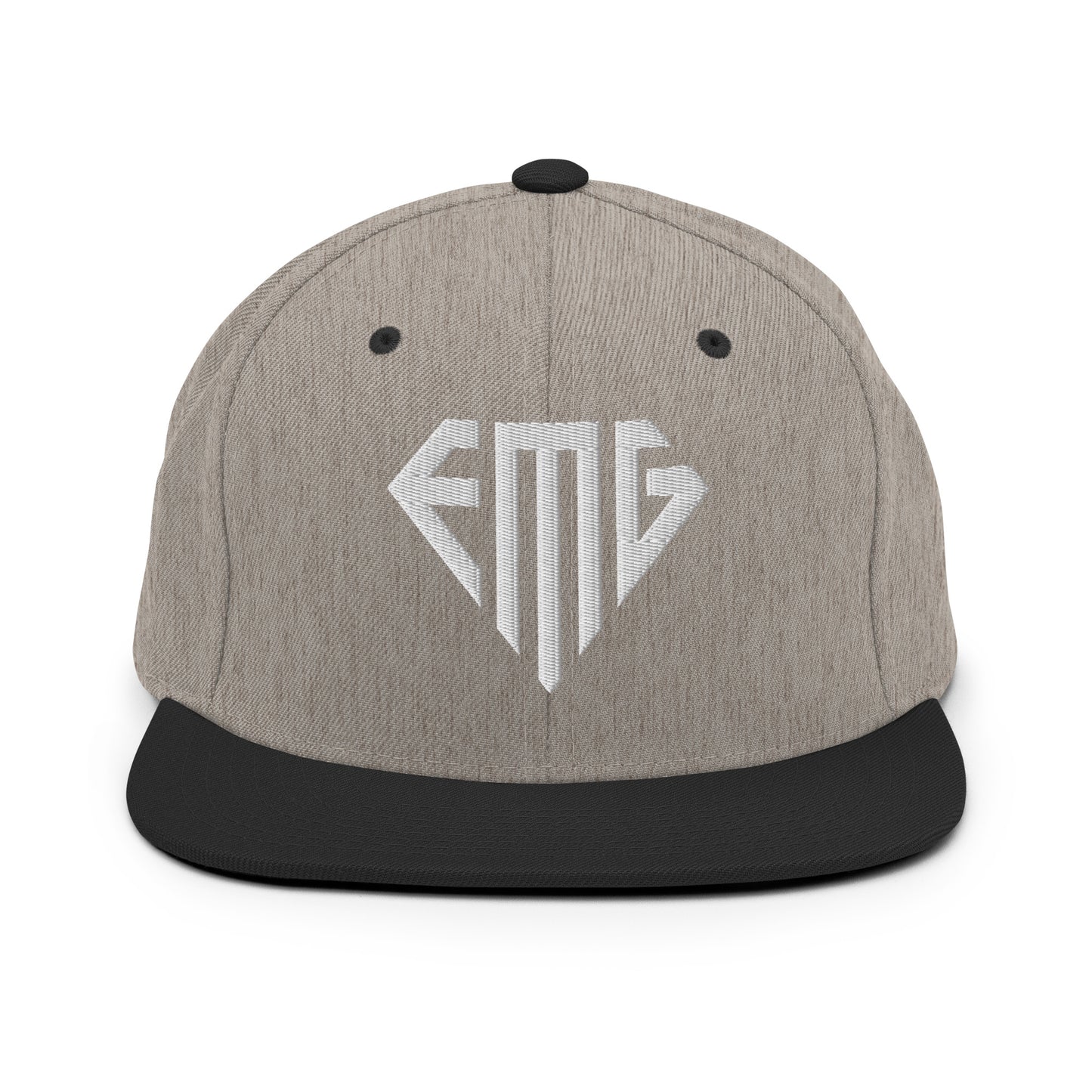 Embroidered <EMG> Logo Snapback Hat