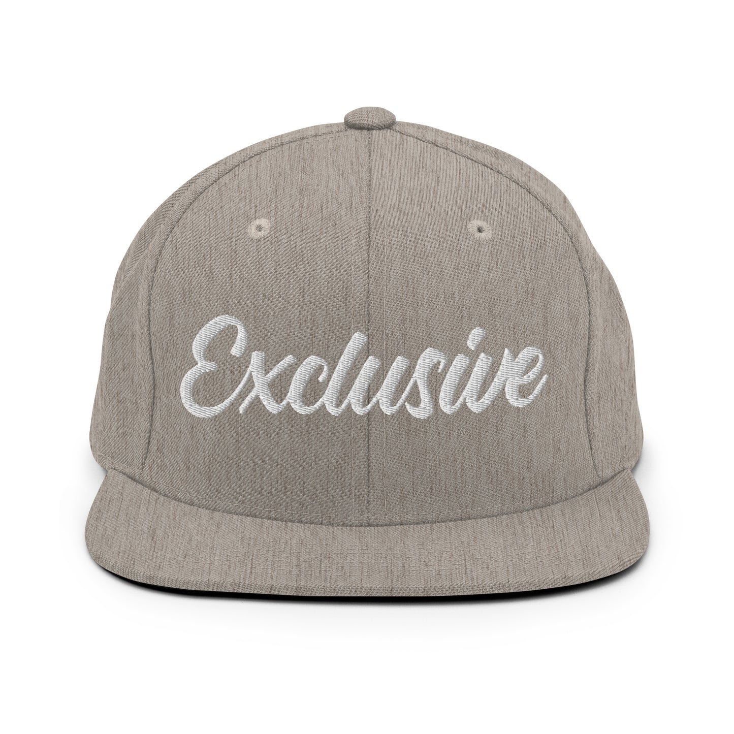 White Embroidered Exclusive Snapback Hat