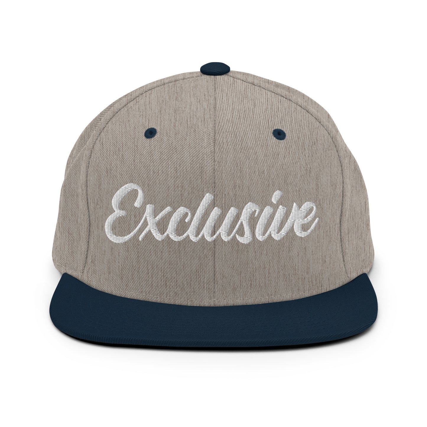White Embroidered Exclusive Snapback Hat