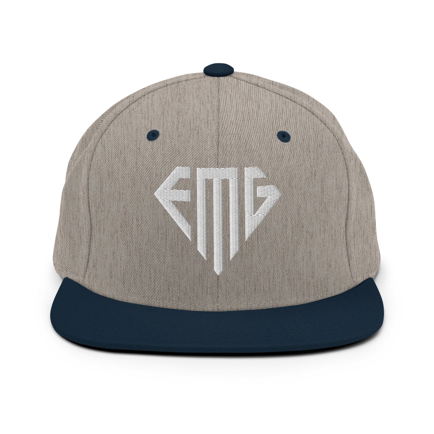 Embroidered <EMG> Logo Snapback Hat