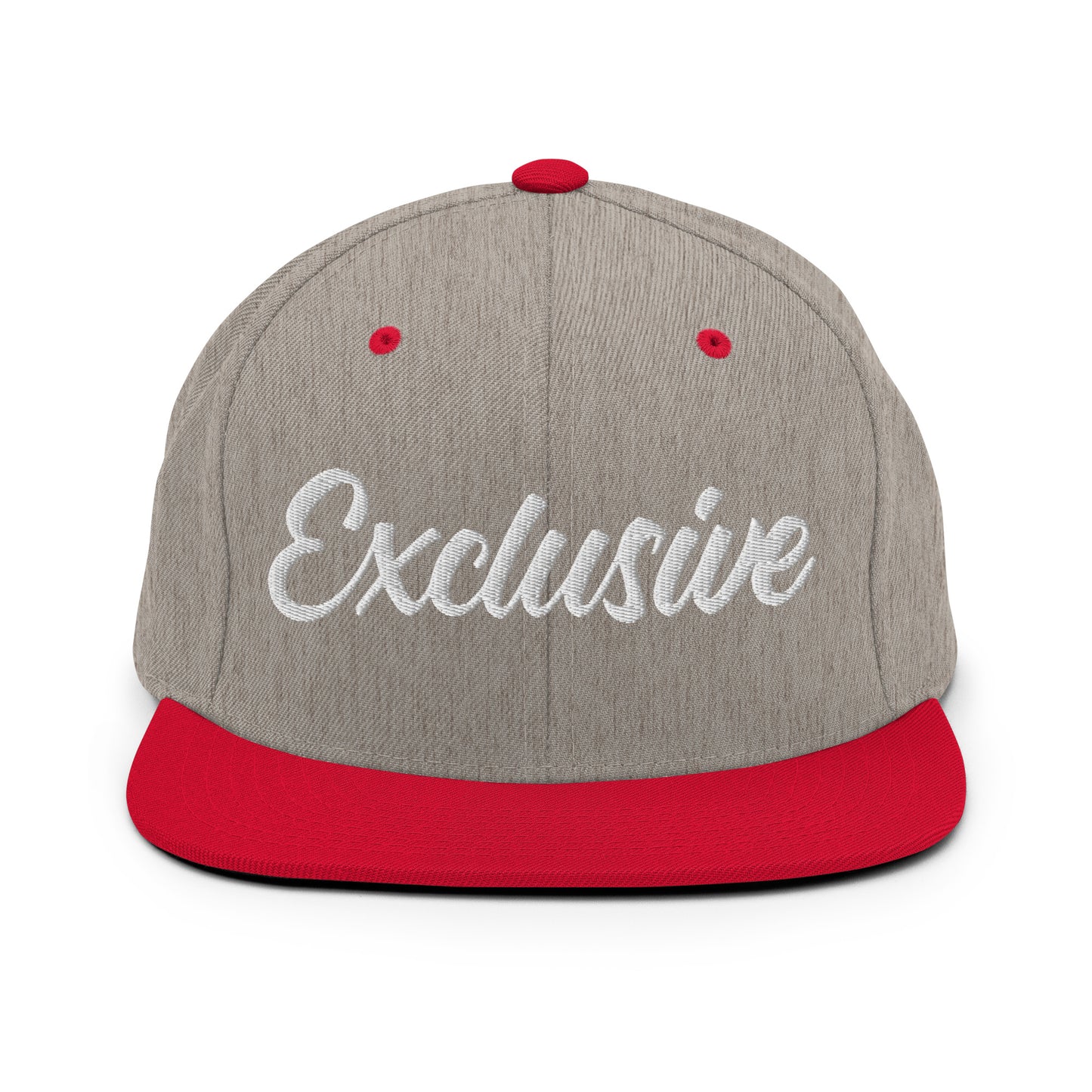 White Embroidered Exclusive Snapback Hat