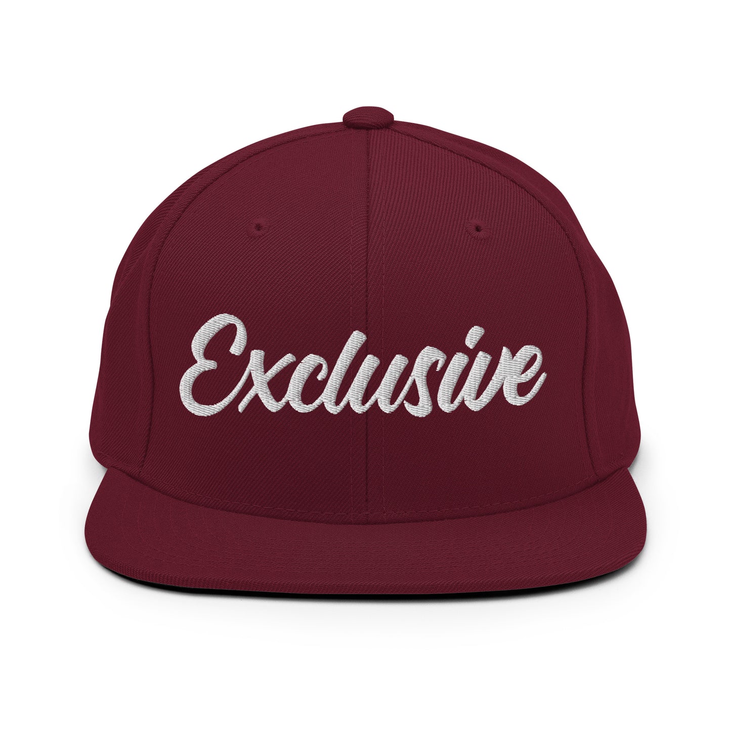 White Embroidered Exclusive Snapback Hat