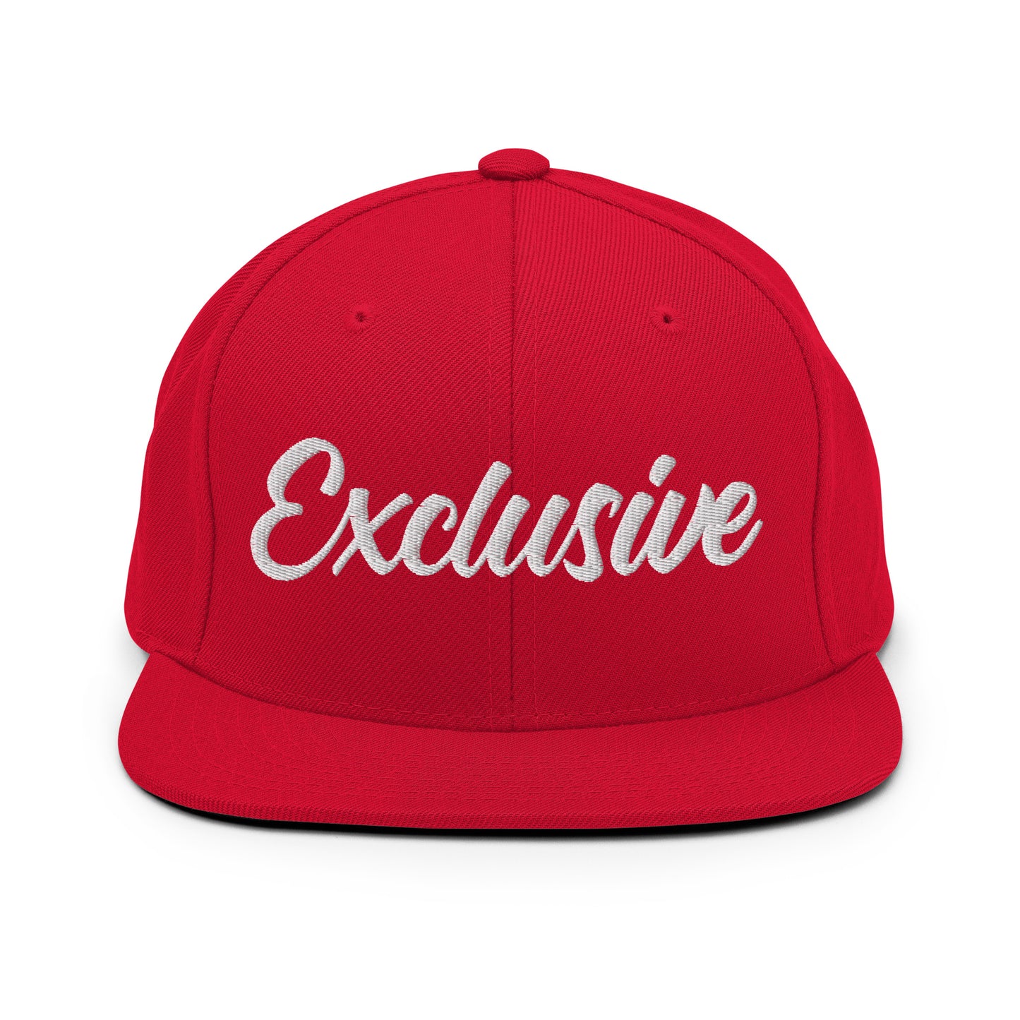 White Embroidered Exclusive Snapback Hat