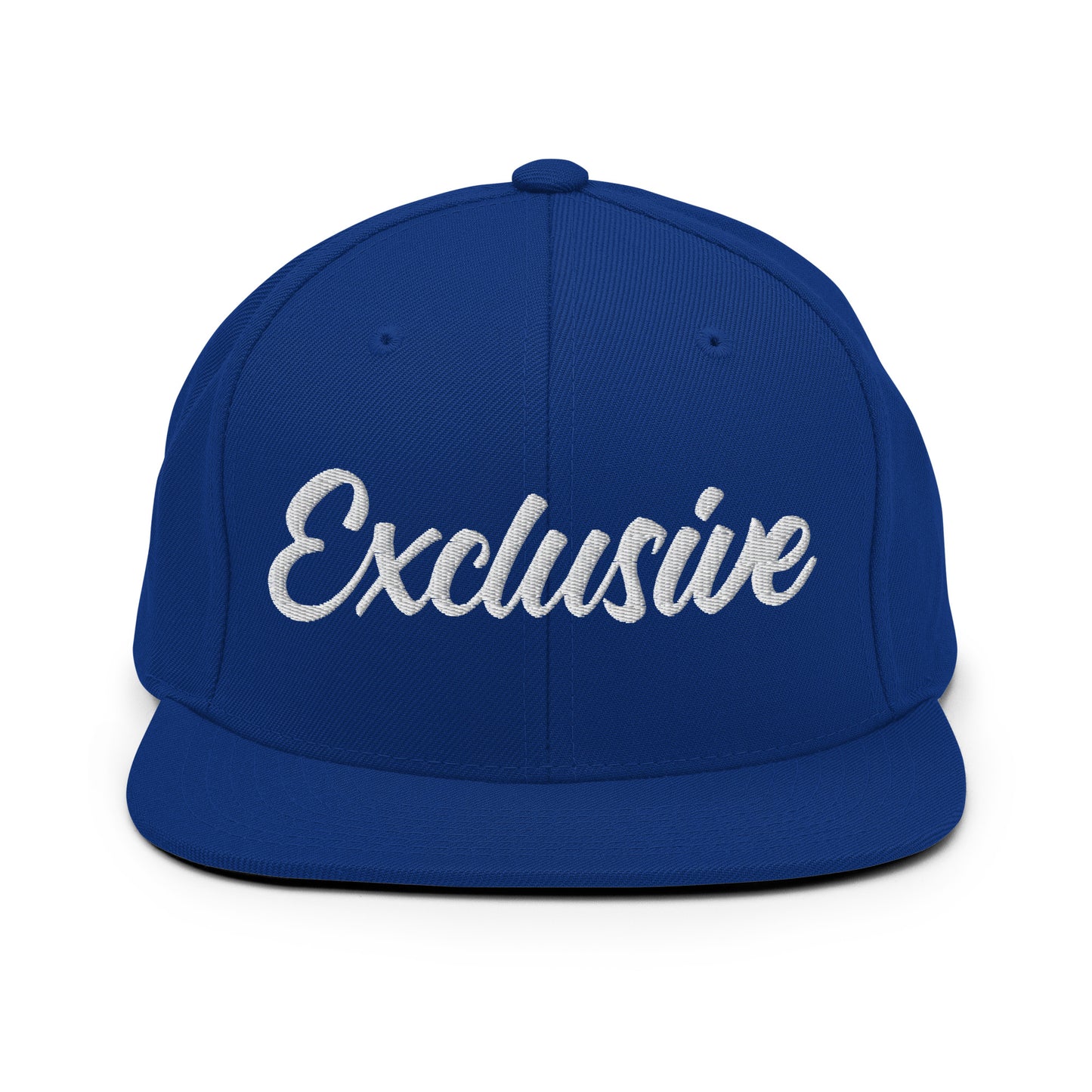 White Embroidered Exclusive Snapback Hat