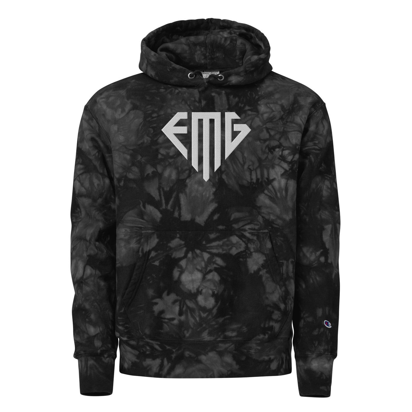 Tie-Dye White <EMG> Logo Unisex Champion Hoodie