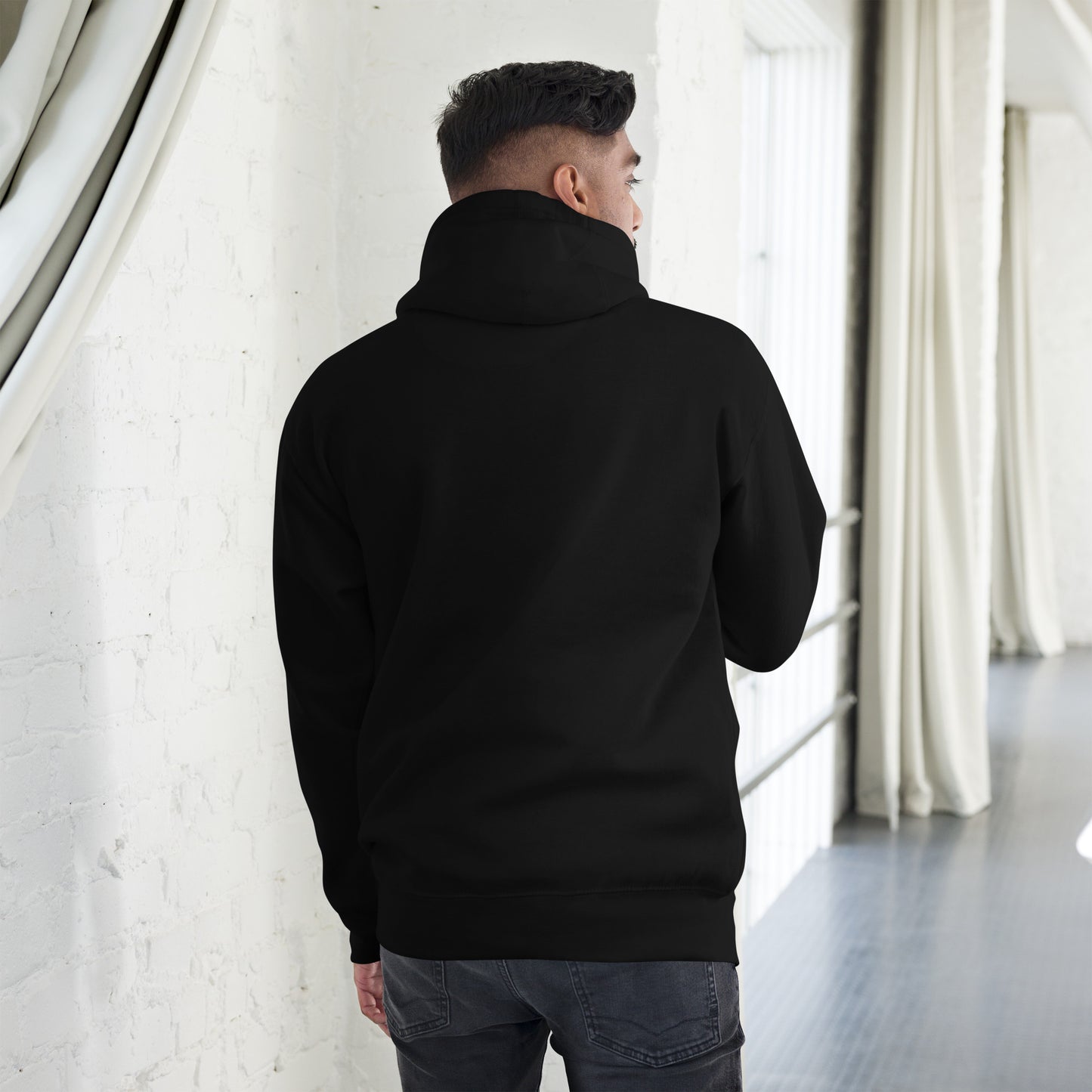Premium Black & White Embroidered Exclusive Hoodie