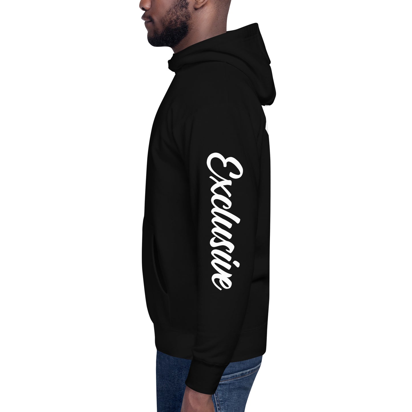 White <EMG> Back / Exclusive Arm Hoodie
