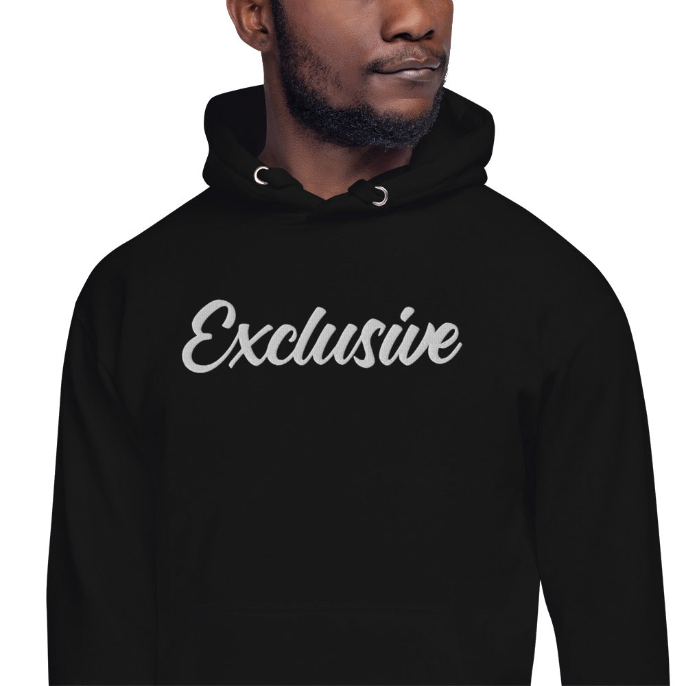 Premium Black & White Embroidered Exclusive Hoodie