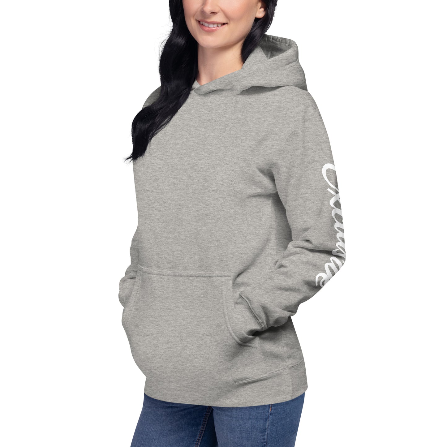 White <EMG> Back / Exclusive Arm Hoodie