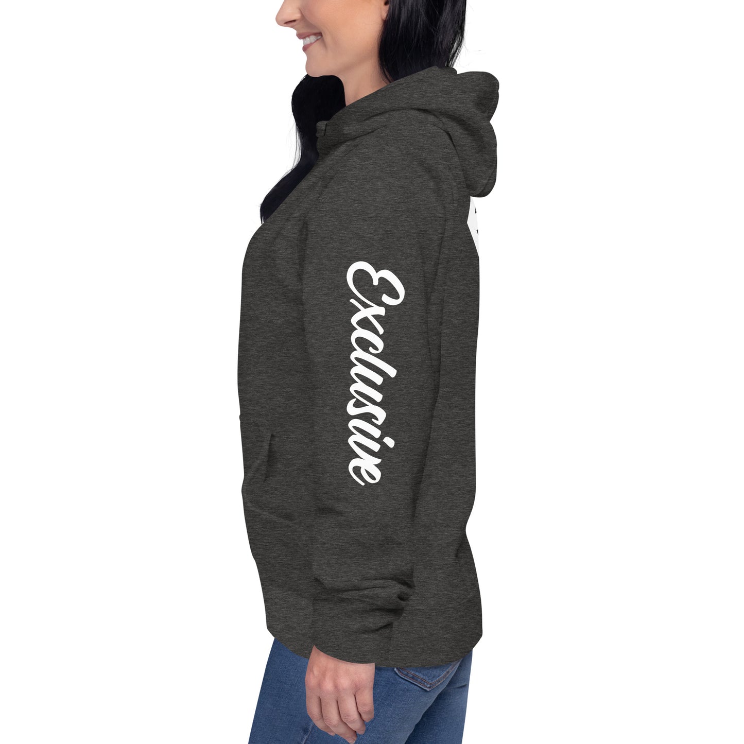 White <EMG> Back / Exclusive Arm Hoodie