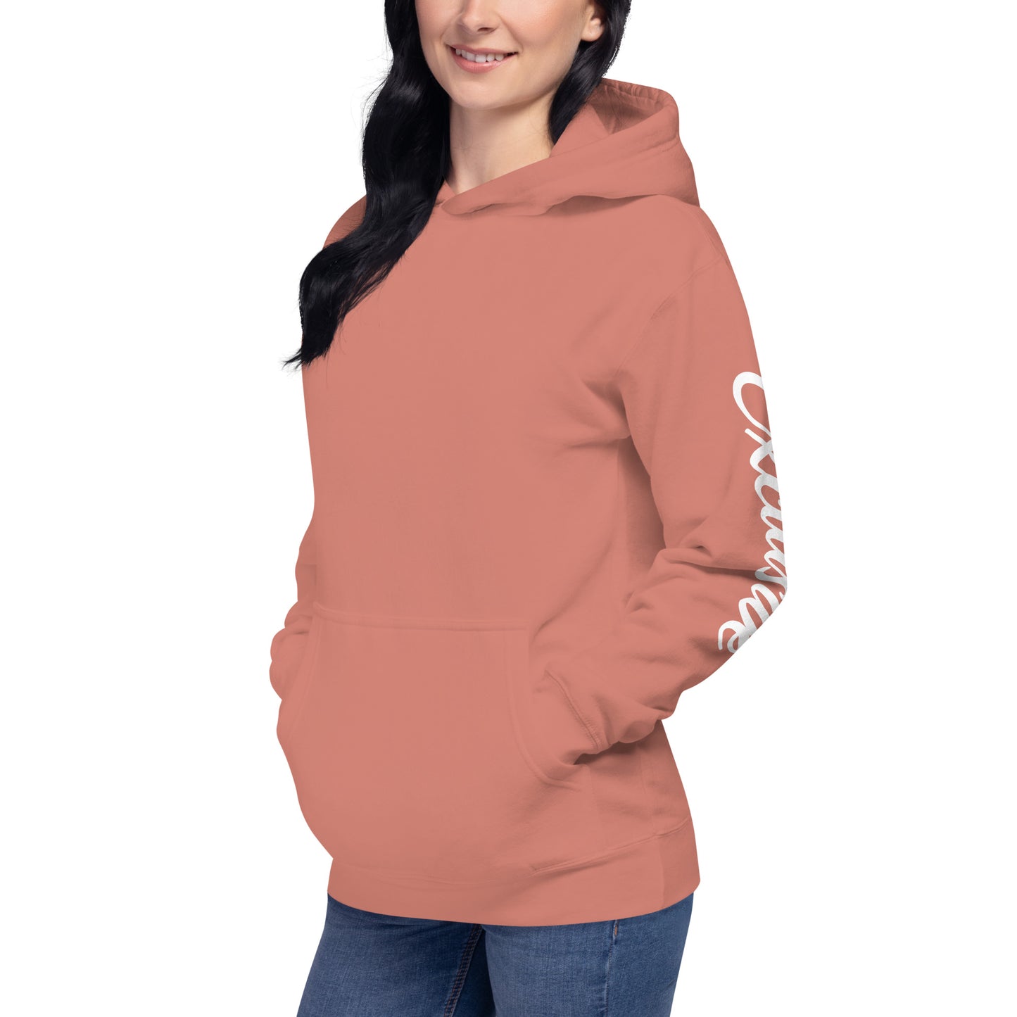 White <EMG> Back / Exclusive Arm Hoodie