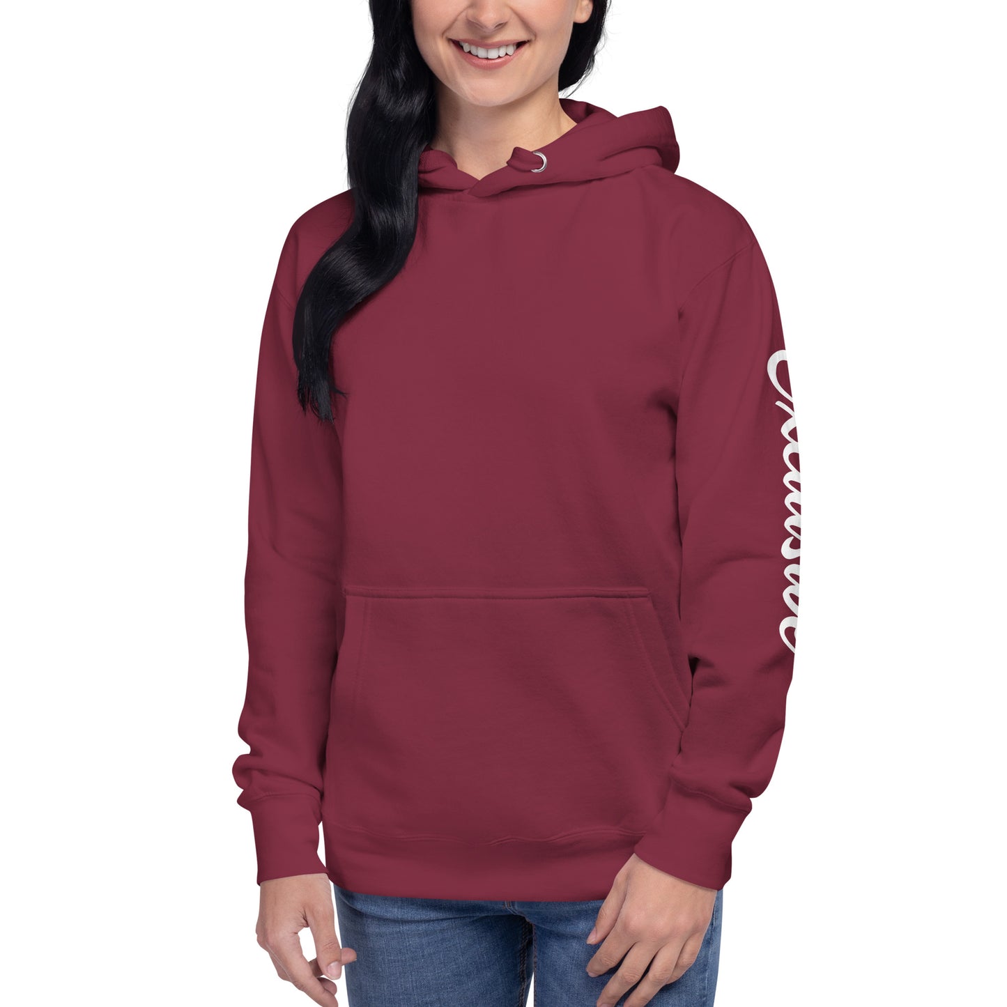White <EMG> Back / Exclusive Arm Hoodie