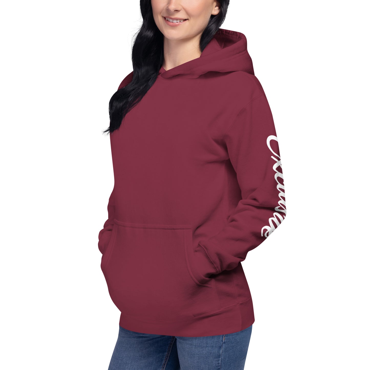 White <EMG> Back / Exclusive Arm Hoodie
