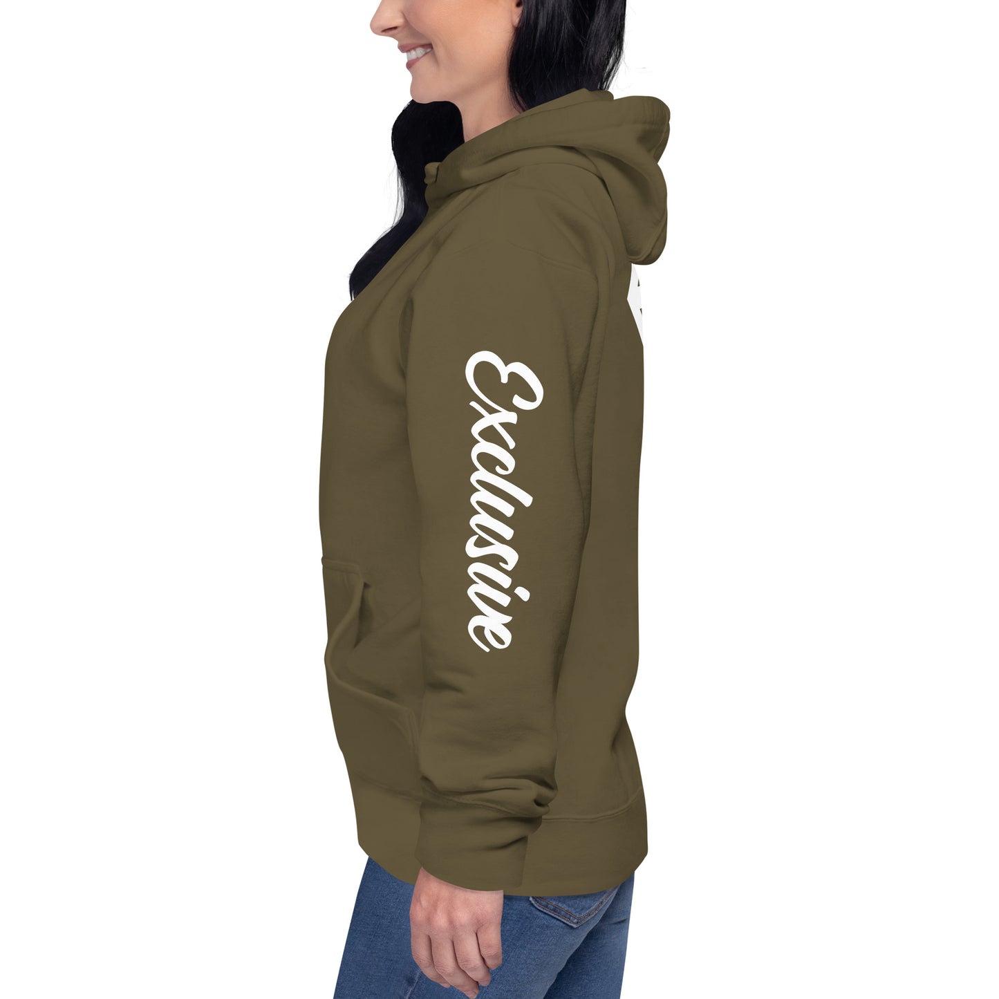 White <EMG> Back / Exclusive Arm Hoodie