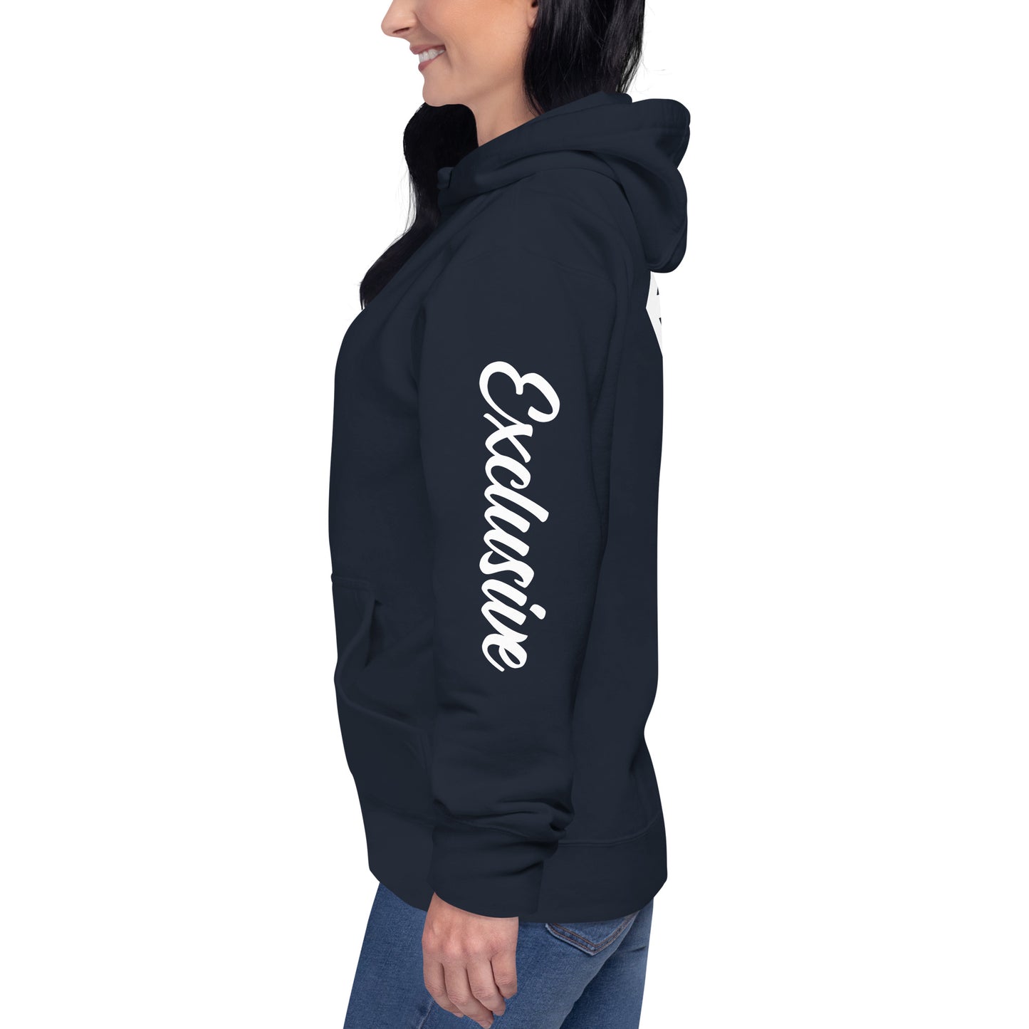 White <EMG> Back / Exclusive Arm Hoodie