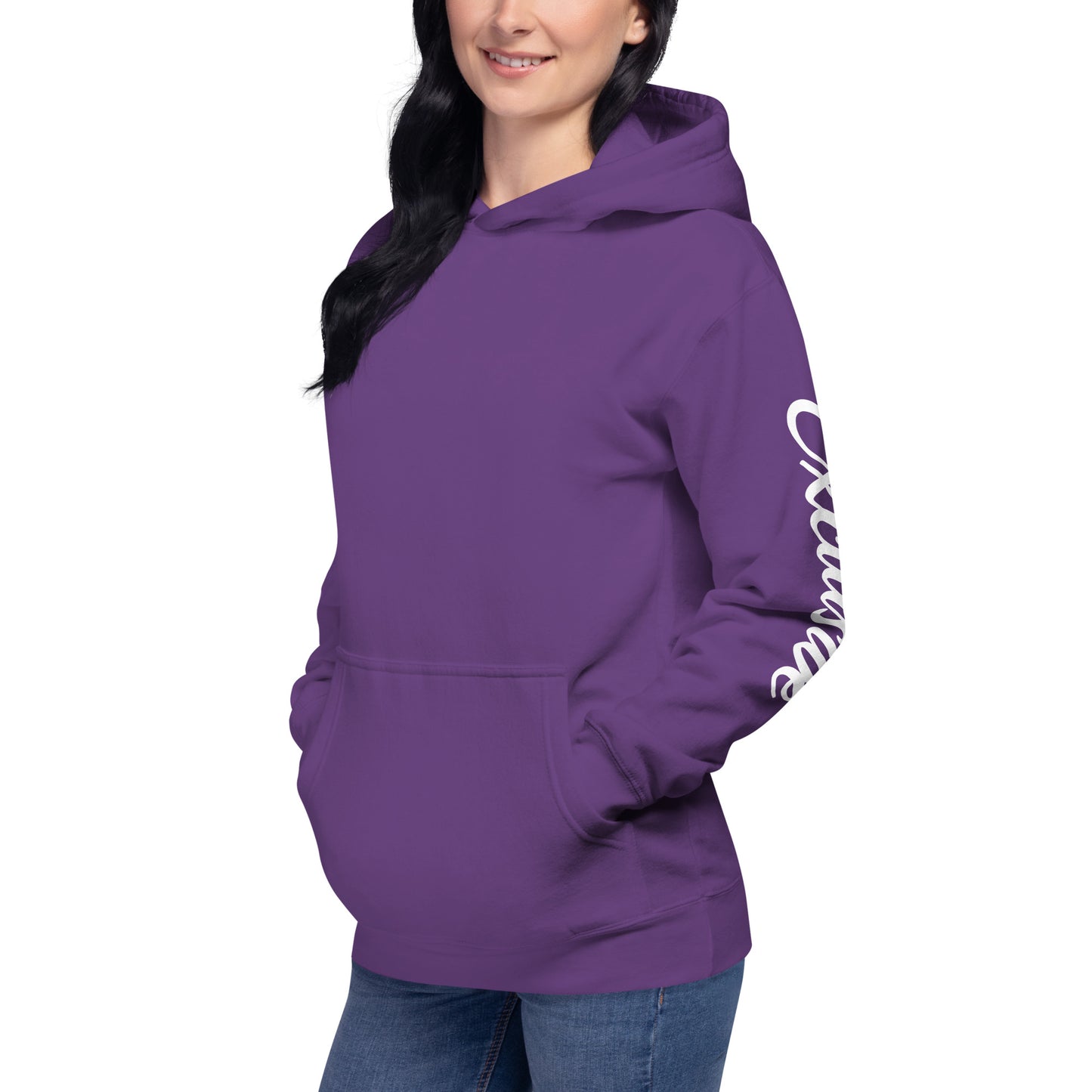 White <EMG> Back / Exclusive Arm Hoodie