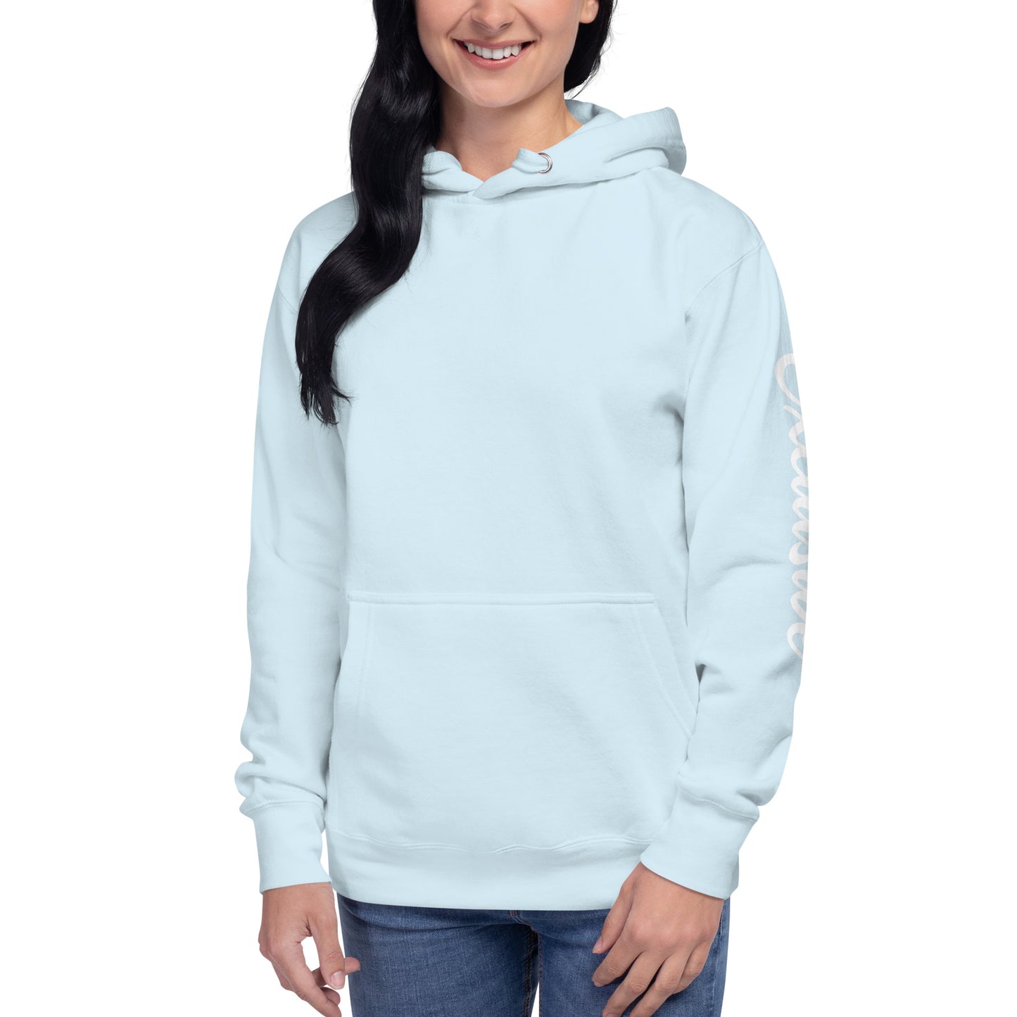 White <EMG> Back / Exclusive Arm Hoodie