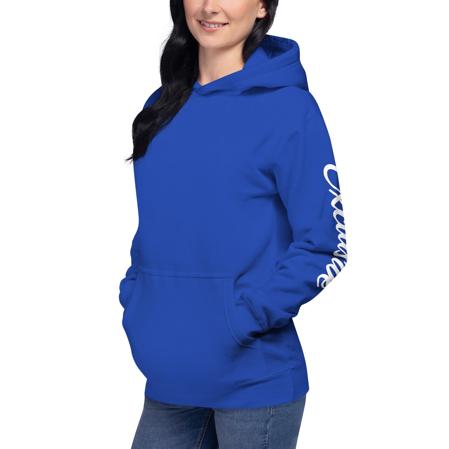 White <EMG> Back / Exclusive Arm Hoodie