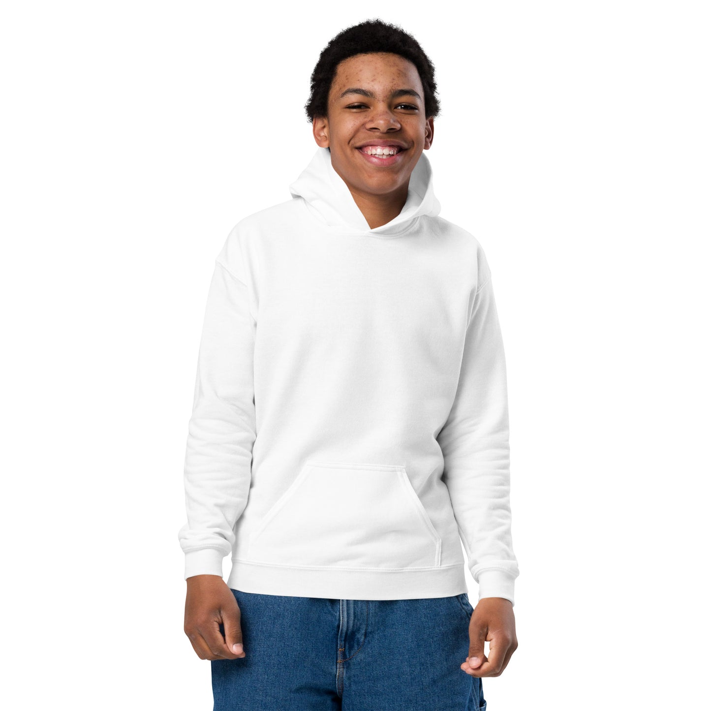 Youth White <EMG> Logo Hoodie