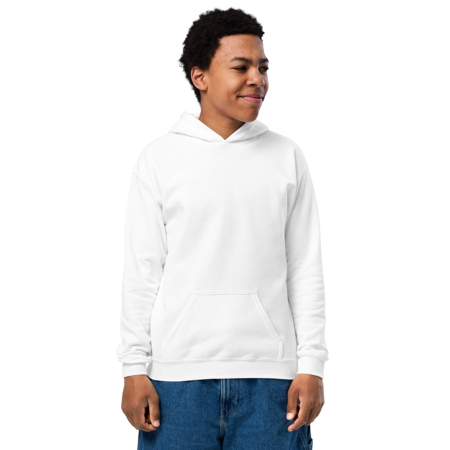 Youth White <EMG> Logo Hoodie