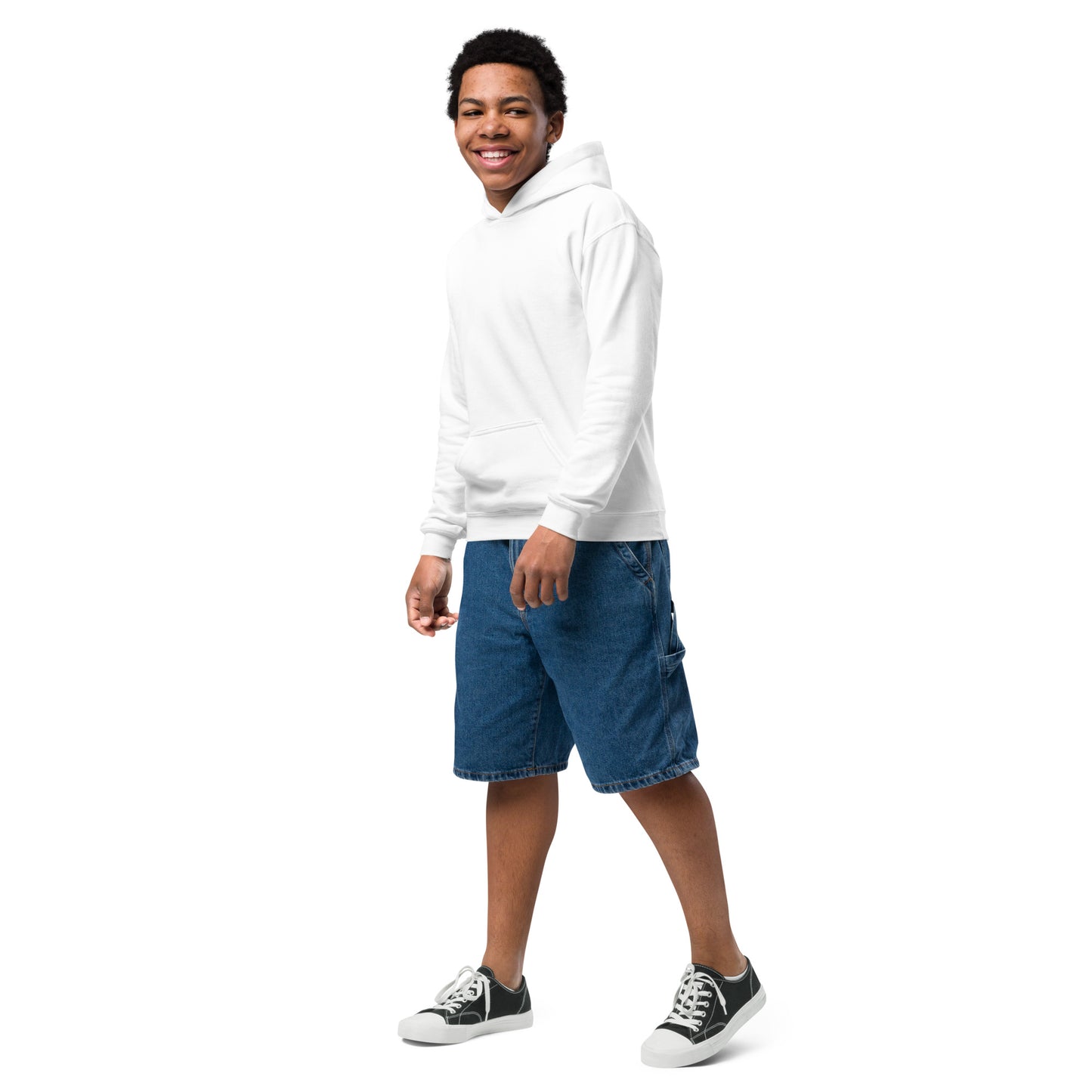 Youth White <EMG> Logo Hoodie