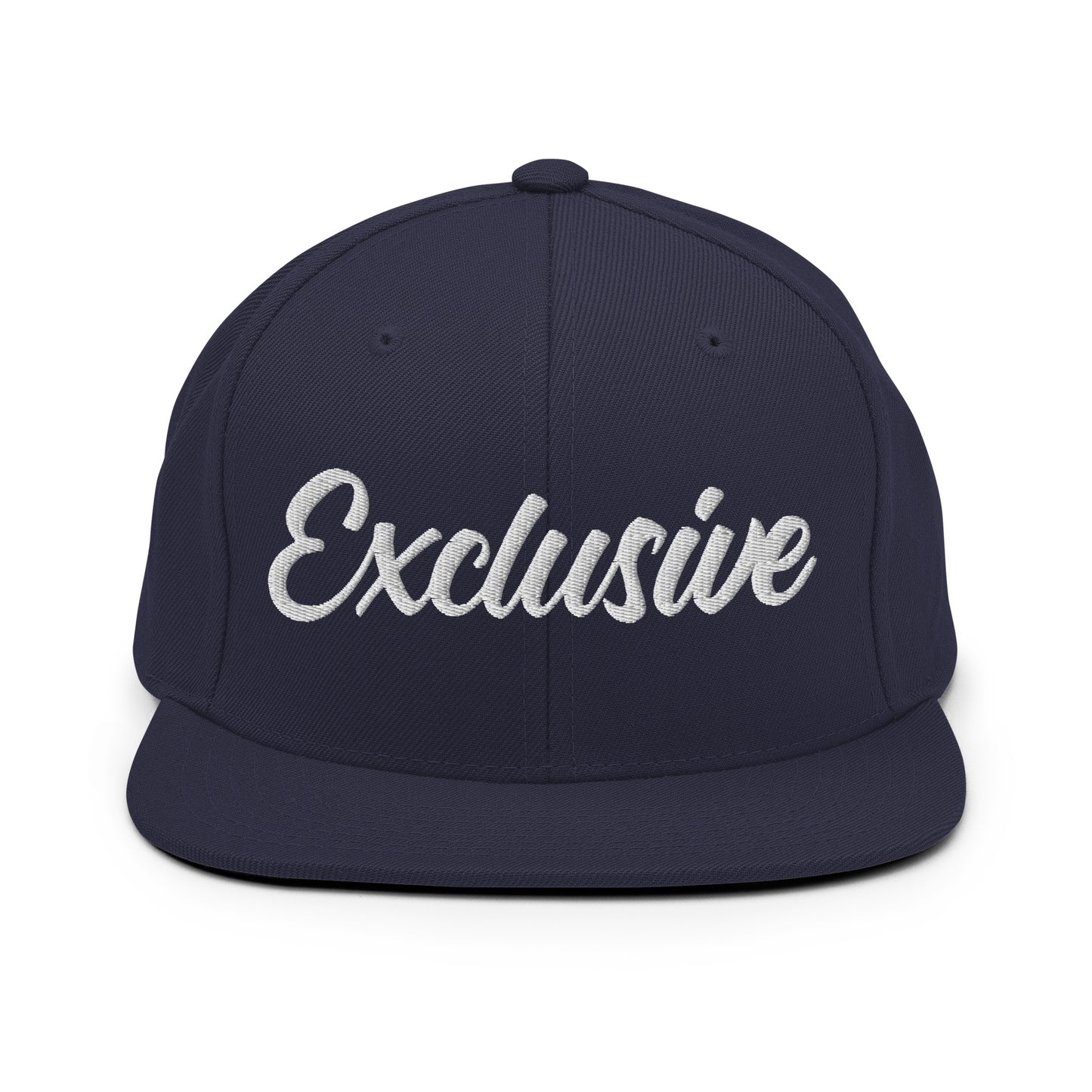 White Embroidered Exclusive Snapback Hat