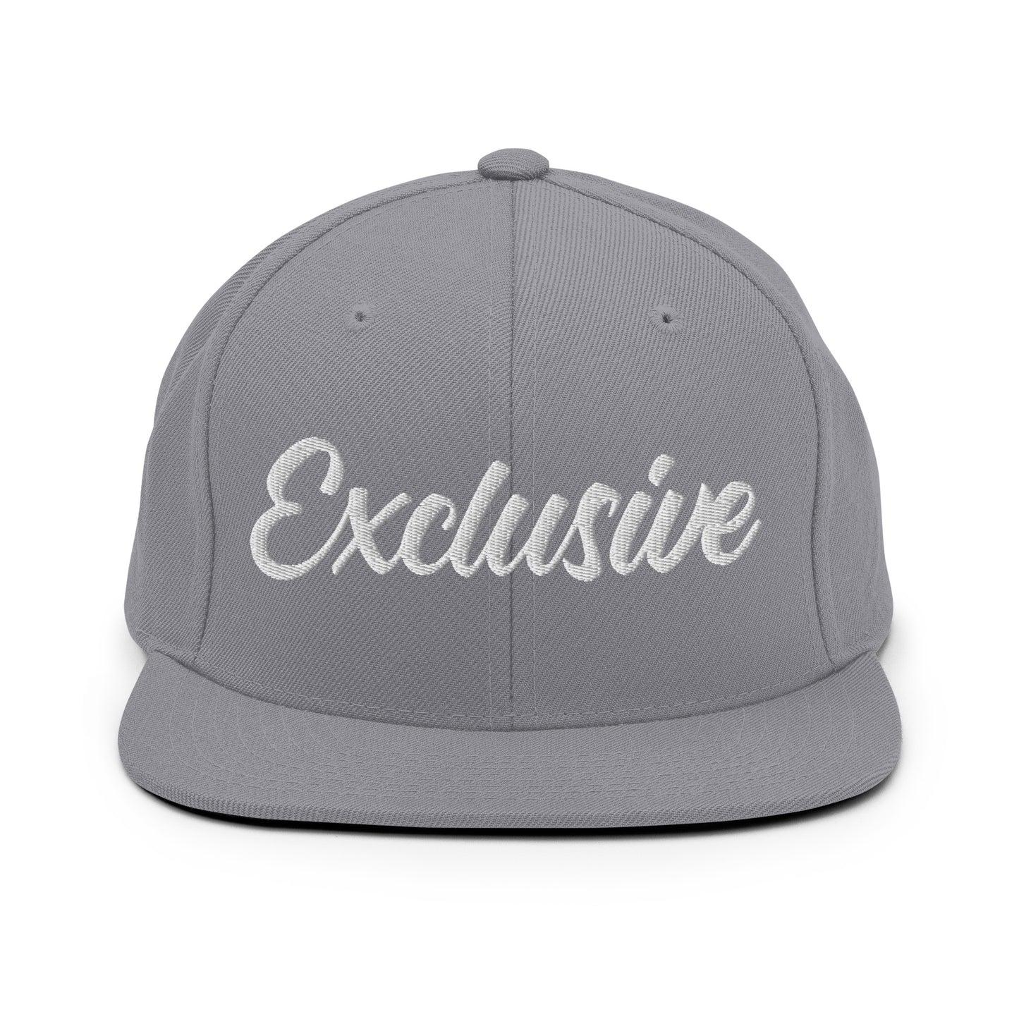 White Embroidered Exclusive Snapback Hat