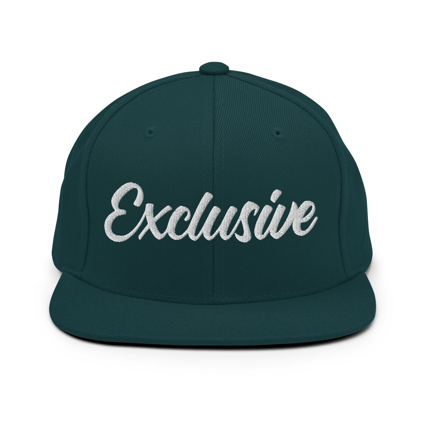 White Embroidered Exclusive Snapback Hat