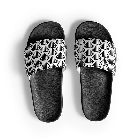 Black <EMG> Logo Pattern Men’s Slides