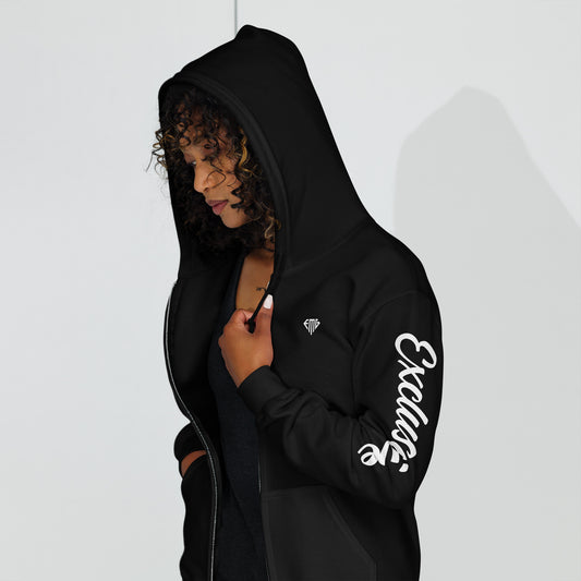 CLASSIC BLACK & GOLD <EMG> LOGO HEAVY BLEND ZIPPER HOODIE