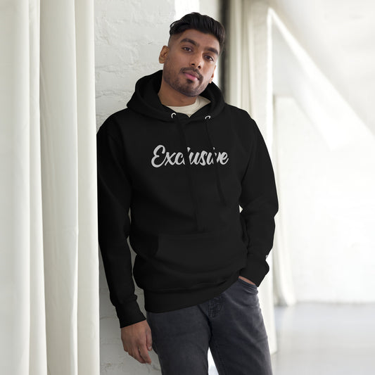 Premium Black & White Embroidered Exclusive Hoodie