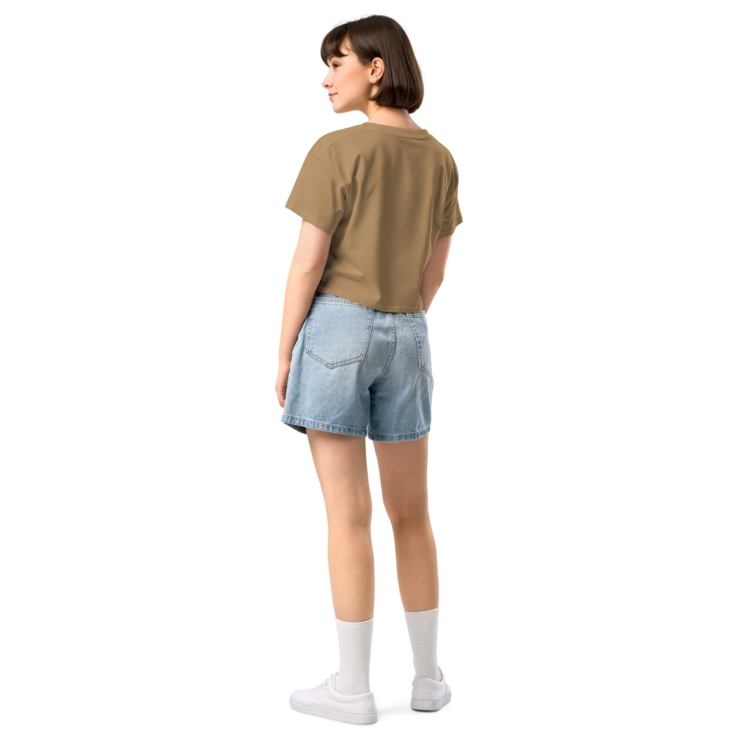 Women’s White <EMG> Logo Crop Top