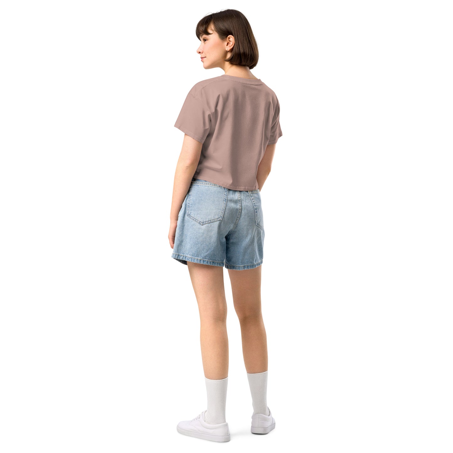 Women’s White <EMG> Logo Crop Top